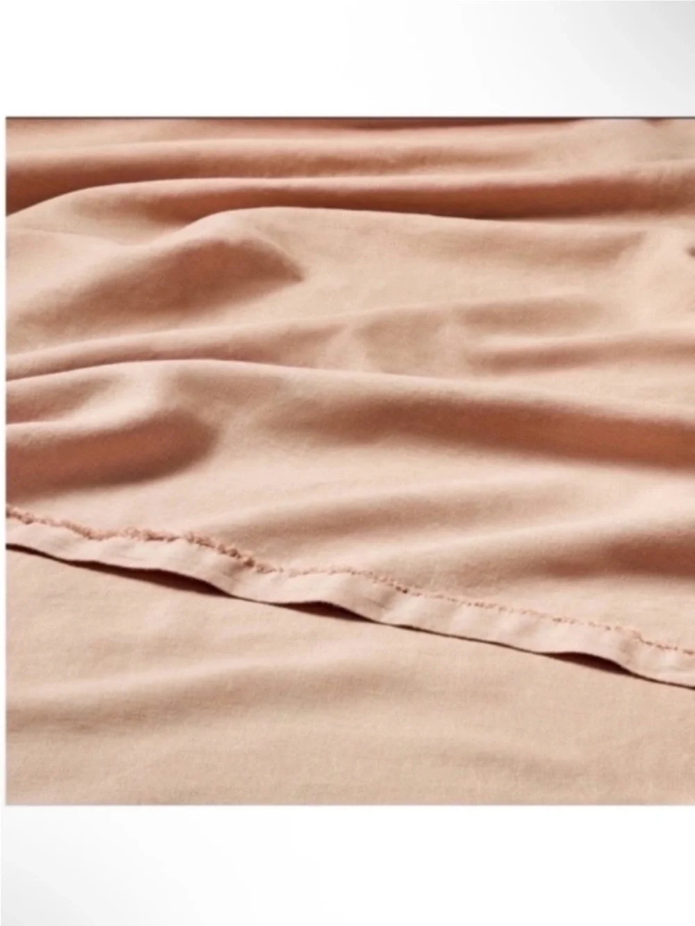 NWT California King 100% Linen Sheet Set Light Adobe Clay - Casaluna